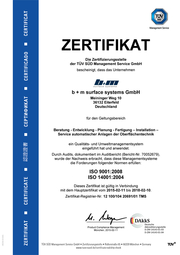 ISO-Zertifikat, ISO 9001:2008 und ISO 14001:2004
